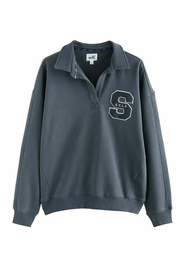 

Регбийная толстовка стандартного кроя Self., Blue, Синий, Регбийная толстовка стандартного кроя Self., Blue