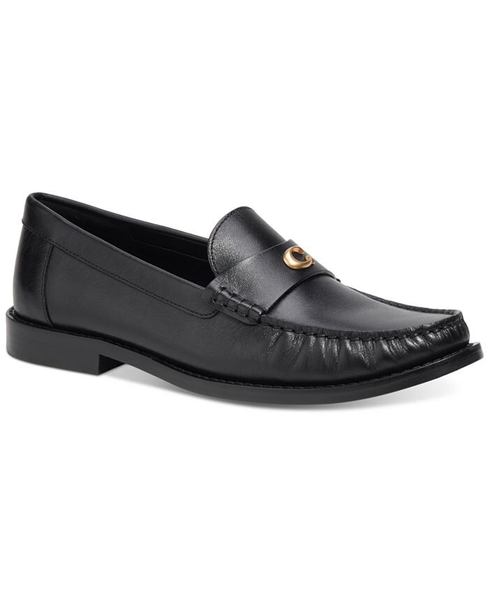 

Женские лоферы Jolene с узором "C" в строгом стиле COACH, цвет Black Leather