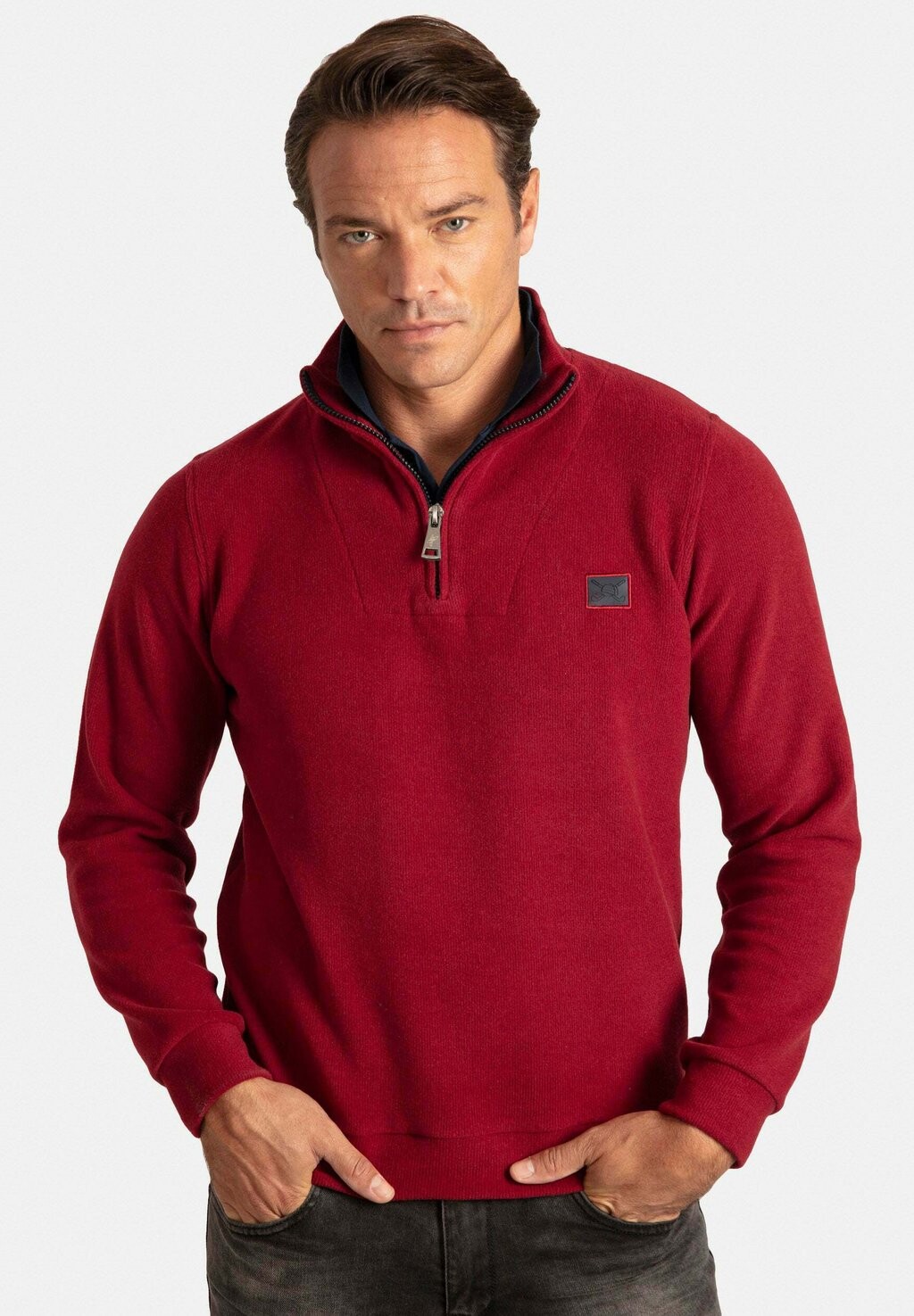 

Толстовка Double Neck Half Zip Sweatshirt Jacey Quinn, цвет bordeaux