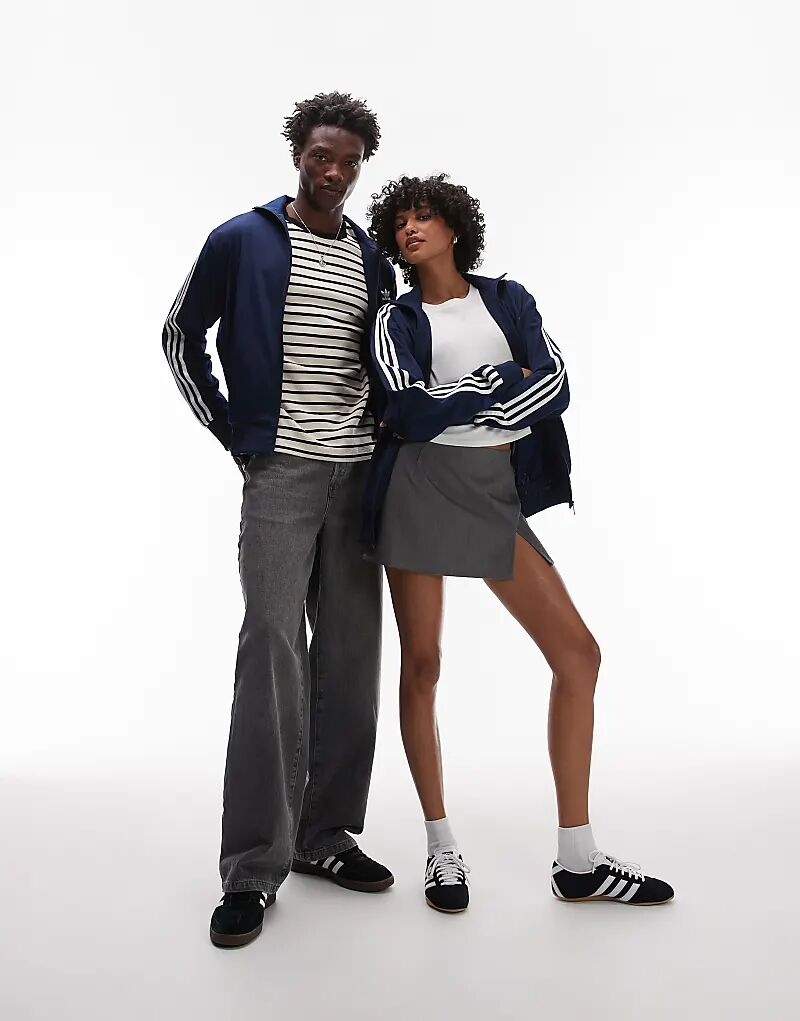 Спортивный топ adidas Originals Firebird темно-синего цвета — фото 2
