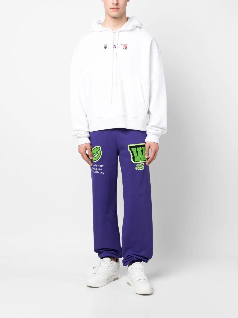 Спортивные брюки с нашивкой-логотипом OFF-WHITE, фиолетовый — фото 2