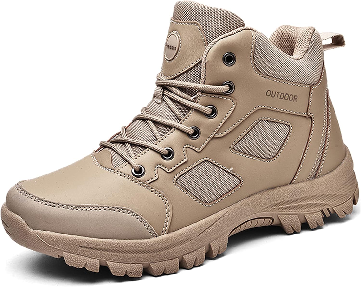 

Mens Walking Boots Уличная антискользкая треккинг-обувь Водонепроницаемые ботинки Light Hiking Boots- черные Hongrenamz