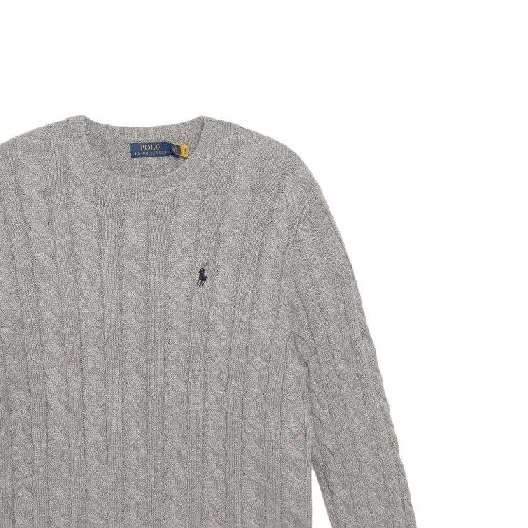 Вязаный джемпер классический Polo Ralph Lauren серый — фото 4