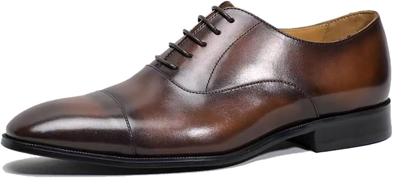 

Мужские оксфорды iadore из классической коровьей кожи с крыльями, ручной шнуровкой по технологии Goodyear и классическим носком для делового стиля, коричневый