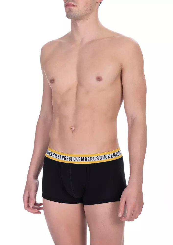 

Черное хлопковое мужское нижнее белье, Trunk Twin Pack Bikkembergs