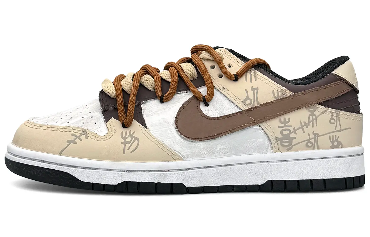 

Кроссовки Nike Dunk Skateboarding Shoes Women's Low-top White, хаки