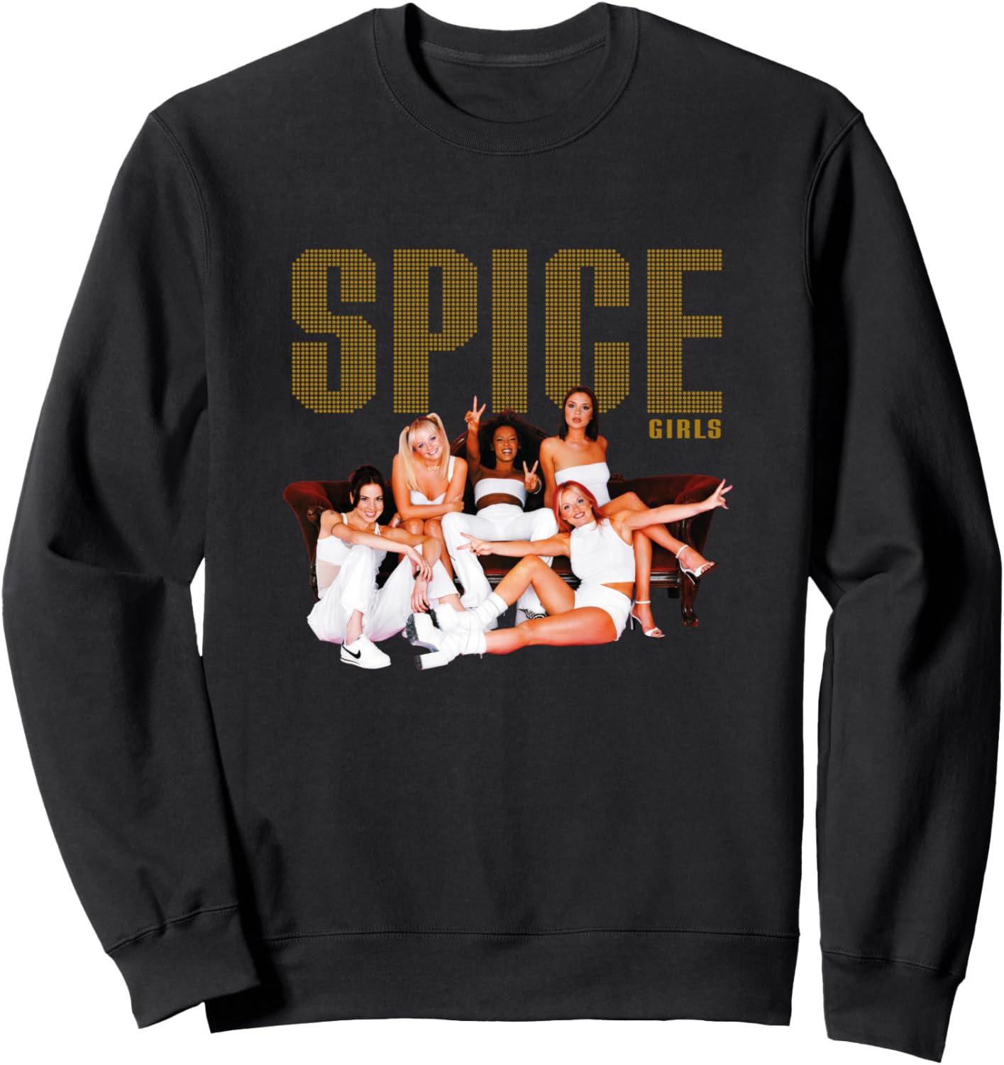 

Официальная толстовка Spice Girls с фотографией на диване, черная, Черный, Официальная толстовка Spice Girls с фотографией на диване, черная