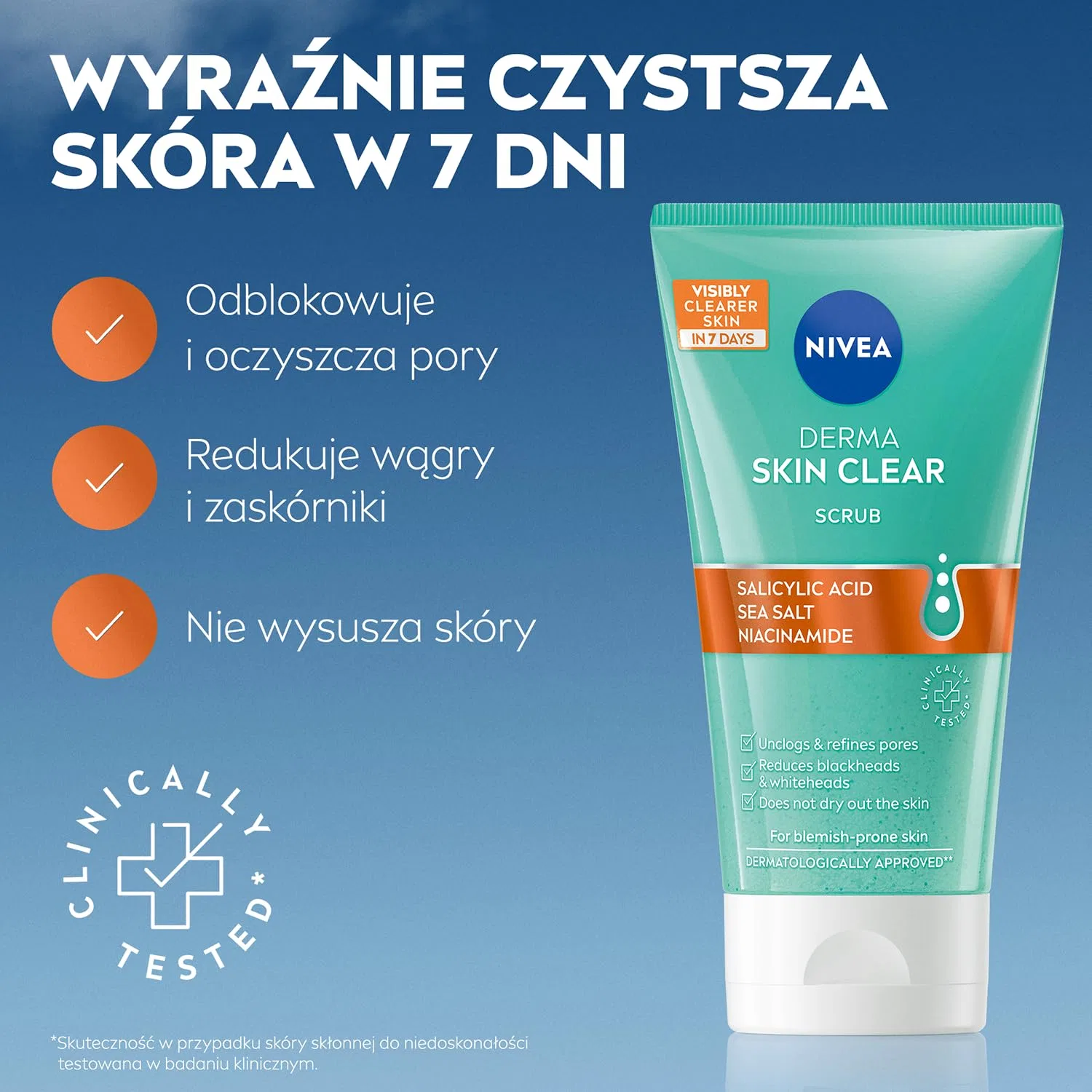 Скраб для лица и тела NIVEA Derma Skin Clear от несовершенств, 150 мл Nivea — фото 2