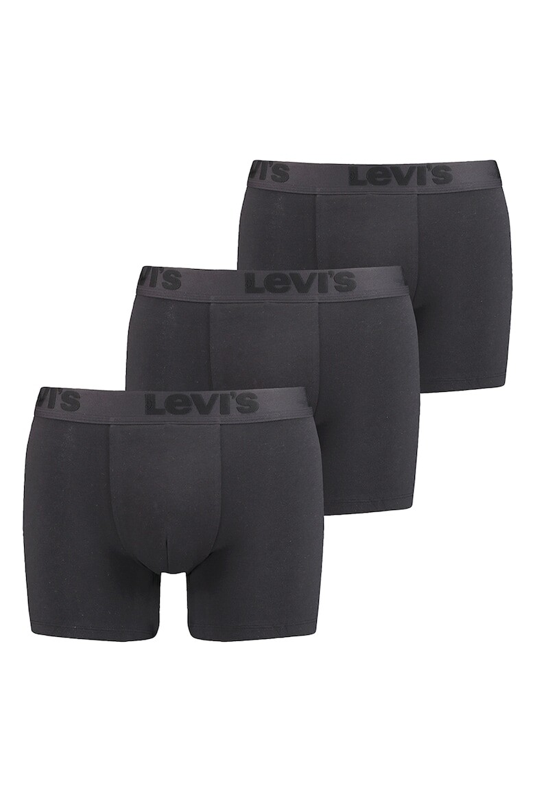 

Боксеры с логотипом на поясе - 3 пары Levi'S, черный