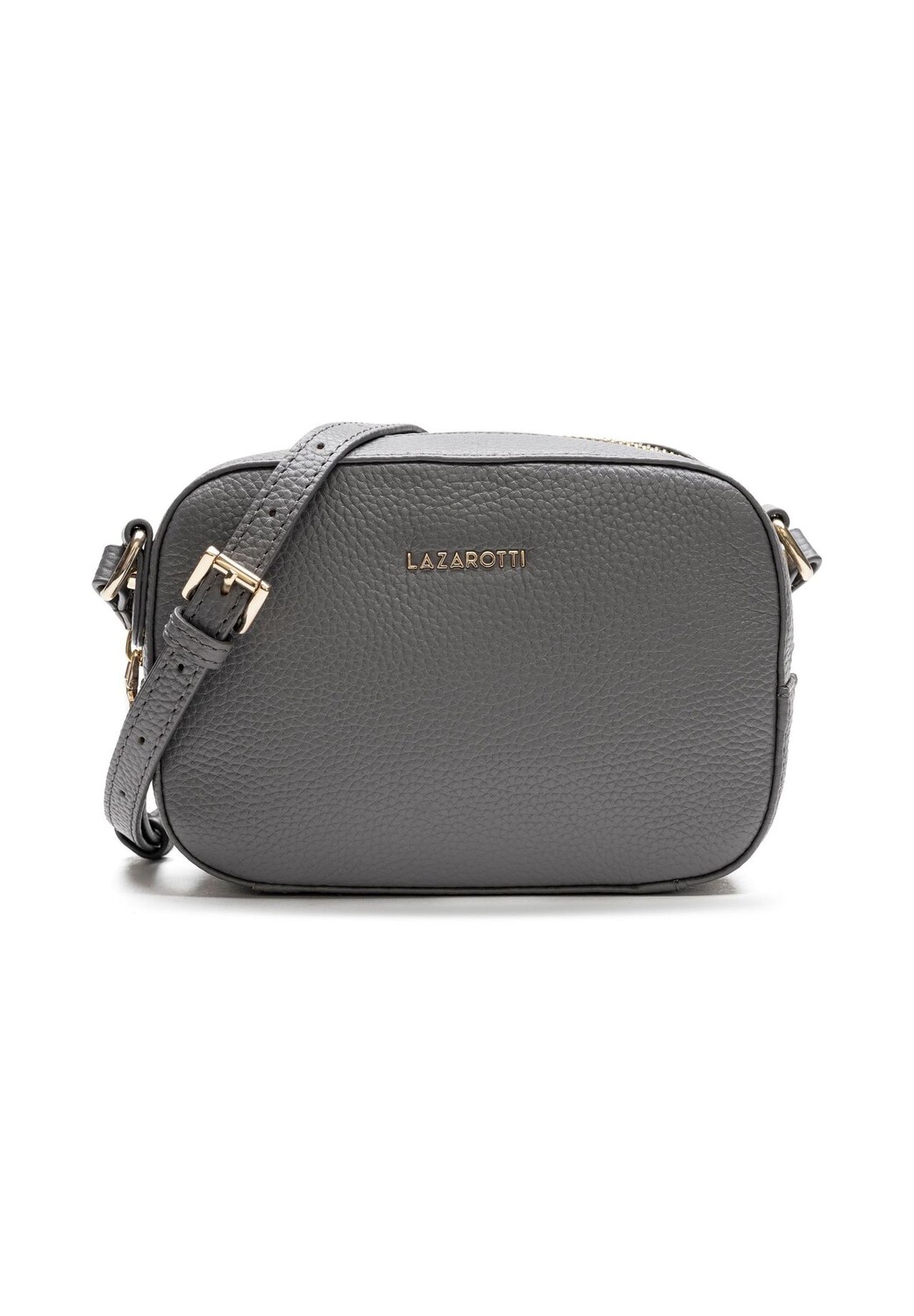 

Сумка через плечо Bologna Leather из кожи 19 см LAZAROTTI, серый