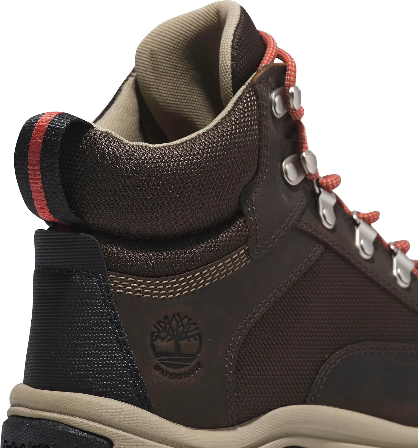 Женские водонепроницаемые походные ботинки Timberland White Ledge Mid с шнуровкой, коричневый — фото 4