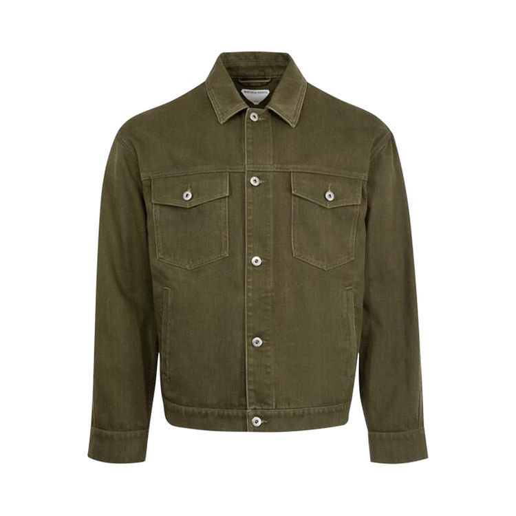 

Куртка Bottega Veneta Colored Denim Jacket 'Caper Stone Washed', зеленый