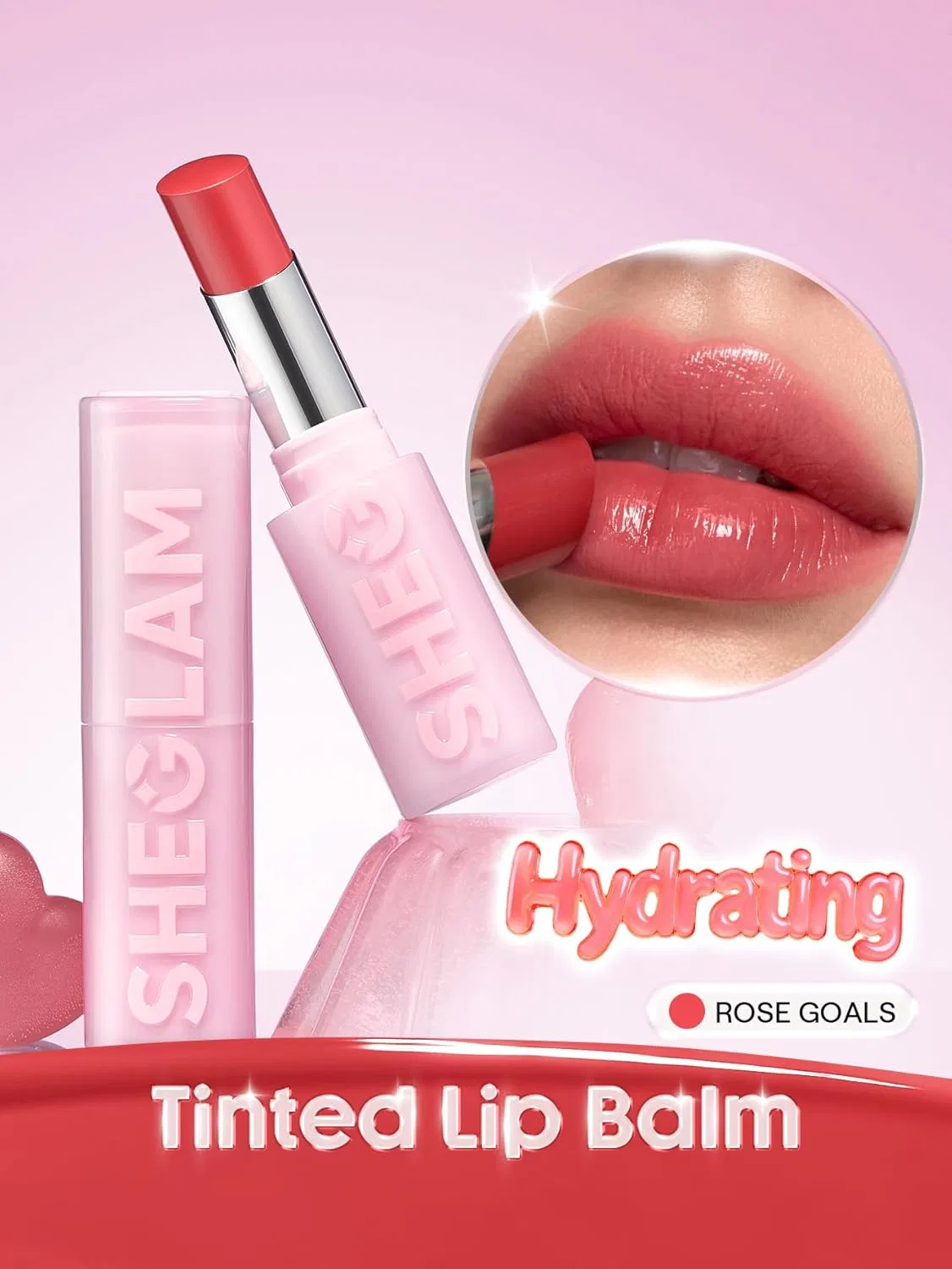 Масло-бальзам для губ SHEGLAM Silk Slip Lip Oil Balm, 3 г, оттенок Rose Goals — фото 2