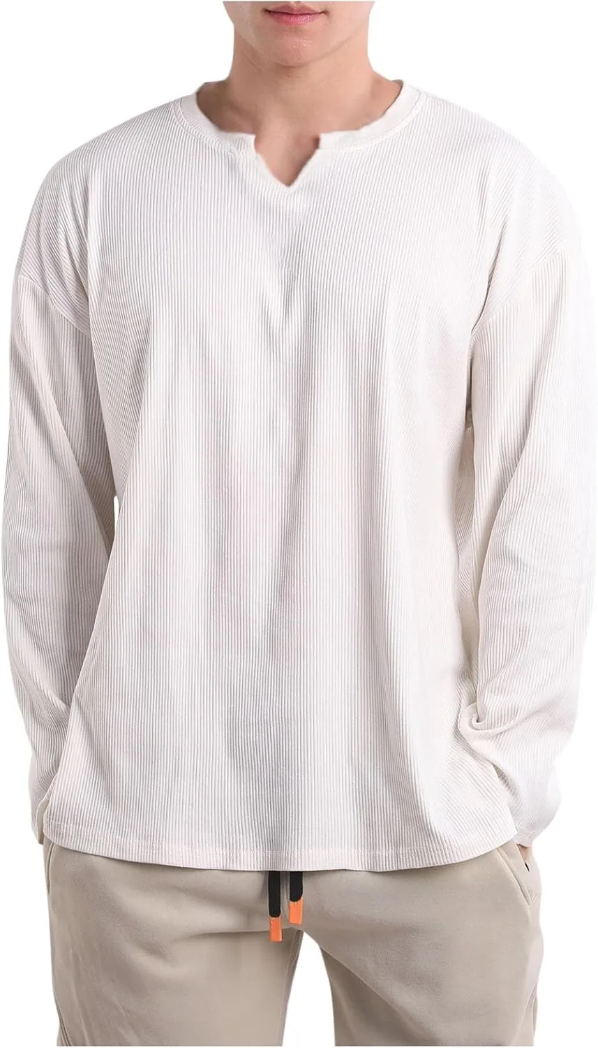 

Oversized Sweatshirt для мужчин Muscularfit, V-образный вырез, длинный рукав