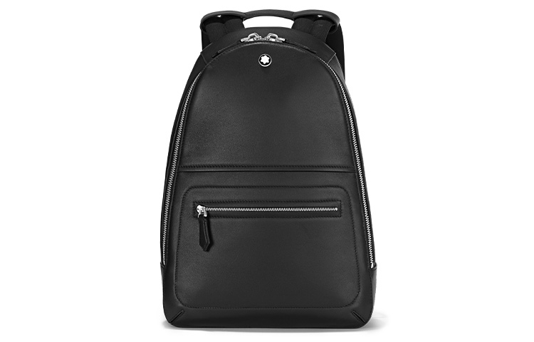 

MONTBLANC Рюкзак из зернистой телячьей кожи, черный, мужской, мини