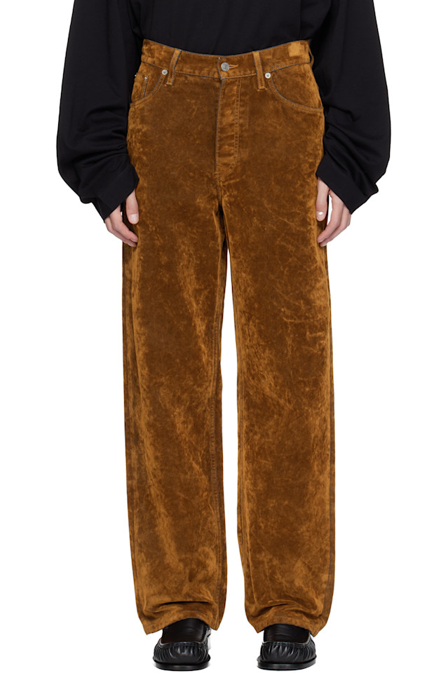 

Dries Van Noten Свободные джинсы бежевого цвета