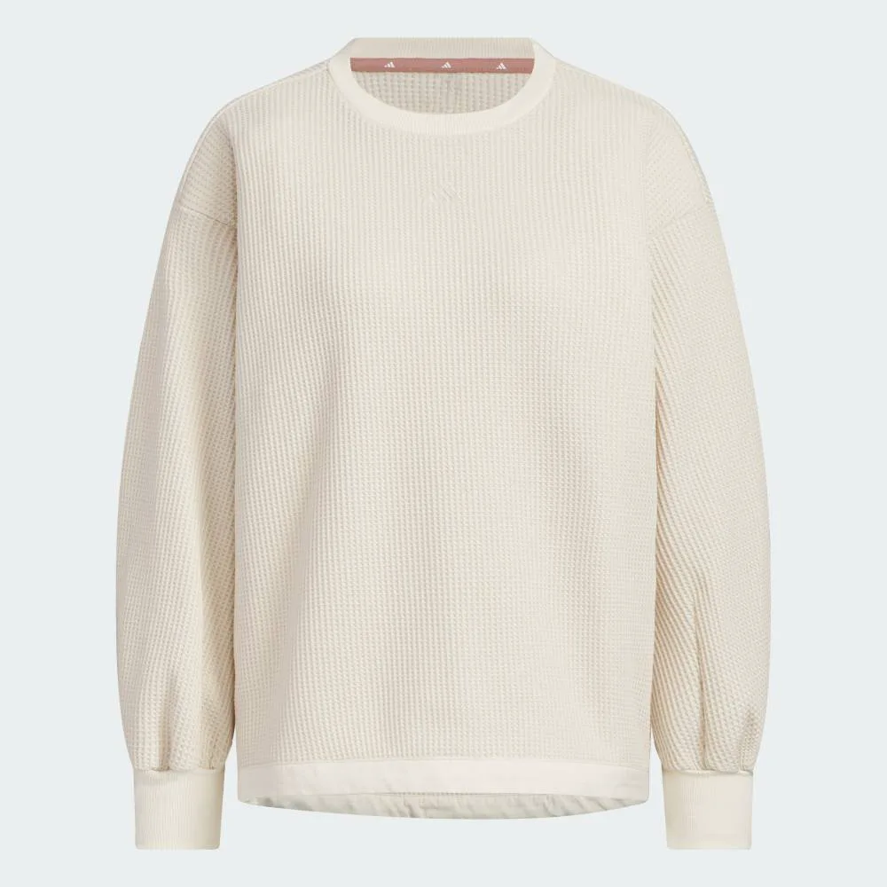Футболка Luxflow All Days свободного кроя из вафельного флиса Adidas, white — фото 4