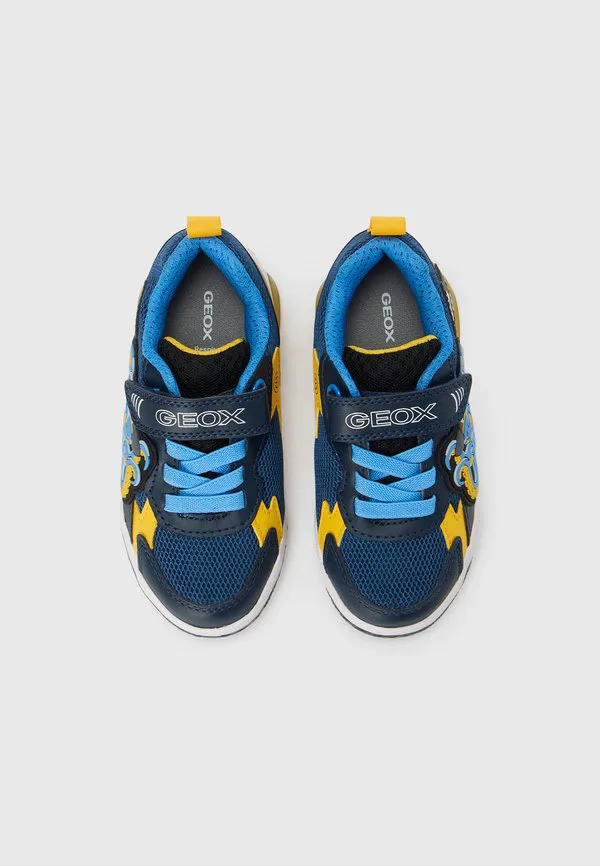Светящиеся кроссовки для мальчиков jinek Geox, Navy/Yellow — фото 4