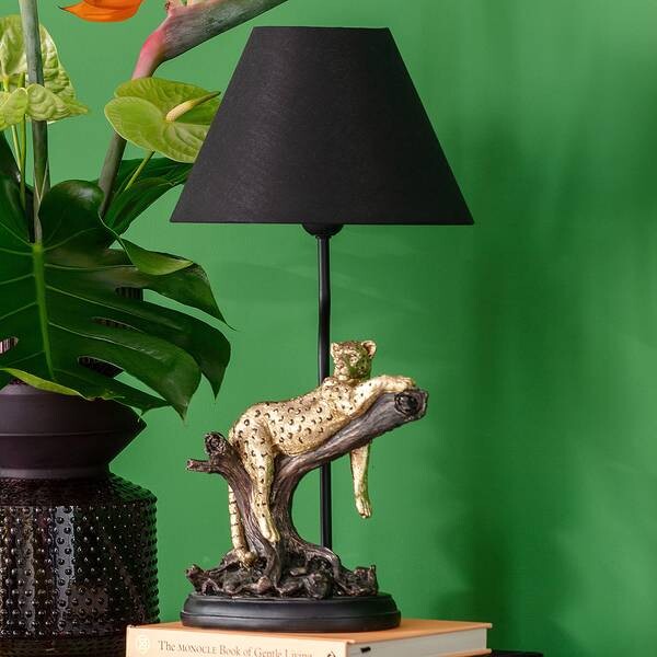 

Настольная лампа Kare Design Relax Leopard цвет schwarz; gold