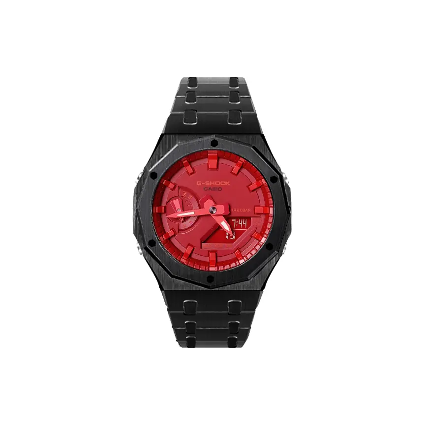 

CASIO Часы Men Liquid Crystal/Analog Dual Display Series Red Watch