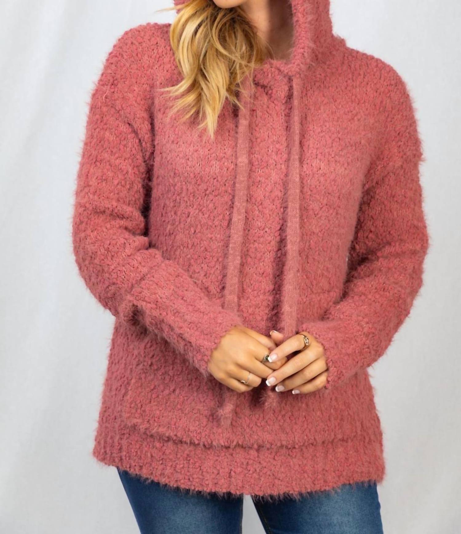 

Толстовка с капюшоном Fuzzy Knit Rose White Birch
