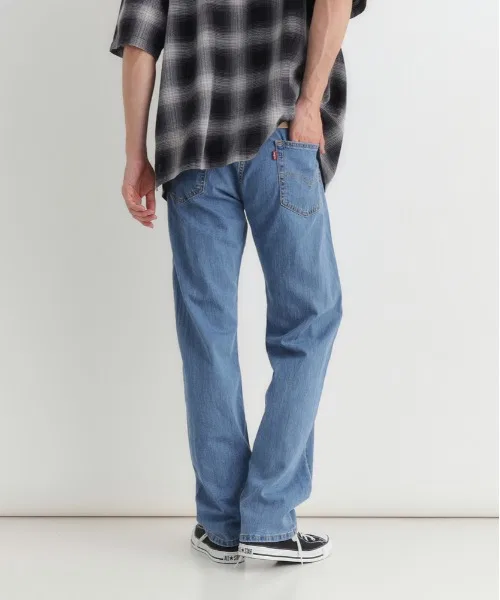 Джинсы Levi's 505 (прямой крой / выцветший синий / американский размер / классические джинсы) — фото 4