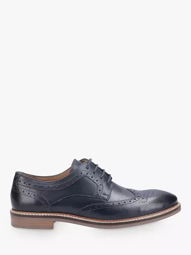 Кожаные броги Bryson с перфорацией Hush Puppies, Blue