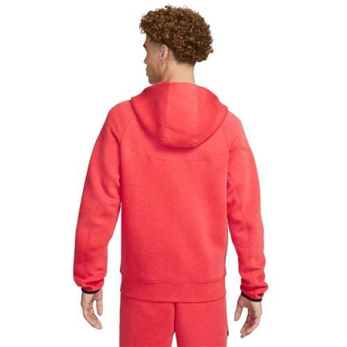 NIKE Толстовка с капюшоном на молнии, спортивный комплект, флис, светлый, университетский, красный, меланжевый — фото 2