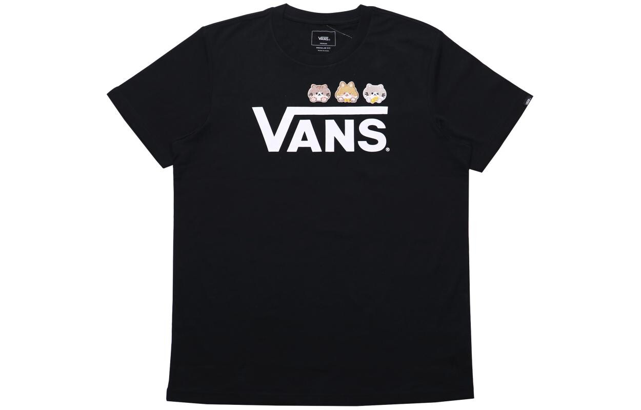 

Футболка унисекс черная Vans, черный
