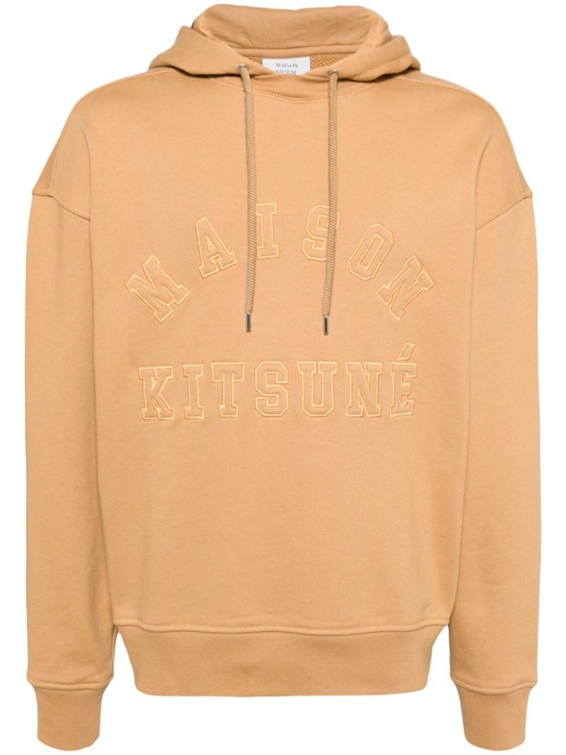 

Maison Kitsuné худи с вышитым логотипом, коричневый