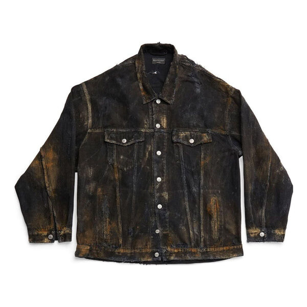 

Куртка oversized denim jacket 'black' Balenciaga, черный
