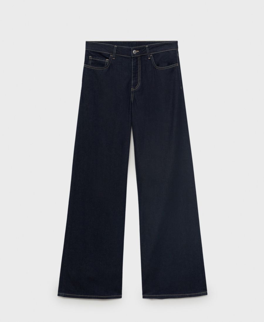 

Женские джинсы с низкой талией и широкими штанинами MANGO, Open Blue