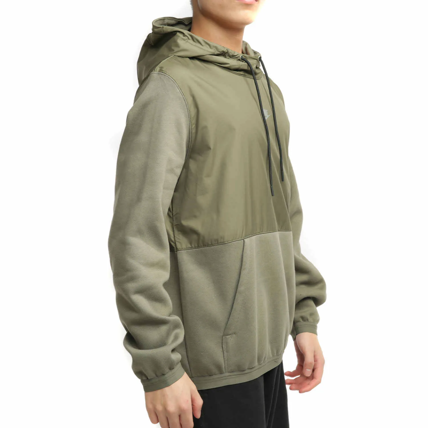 Nike Толстовка мужская с капюшоном, цвет Twilight Yellow, умеренная посадка, обычная длина — фото 4