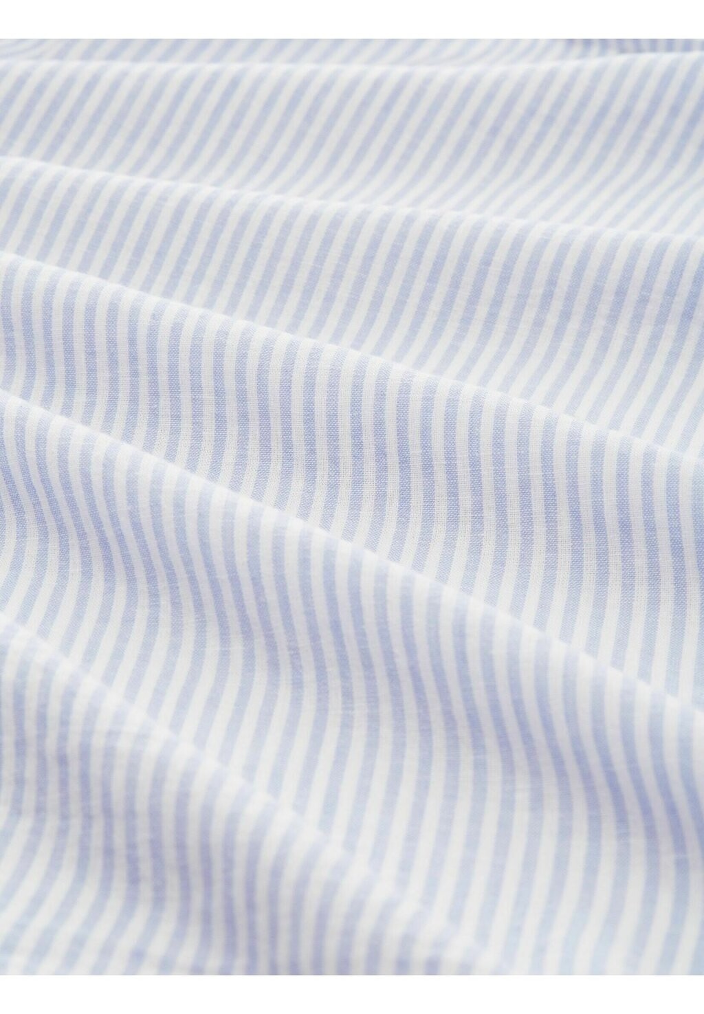 

Блузка Mit Knotendetail TOM TAILOR, голубая белая мелкая полоска