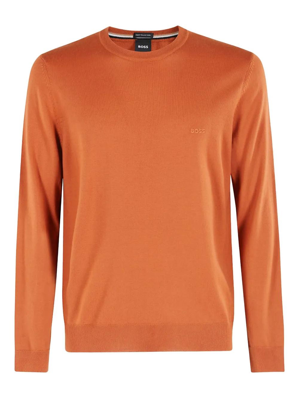 

Свитер с логотипом и круглым вырезом Boss, оранжевый