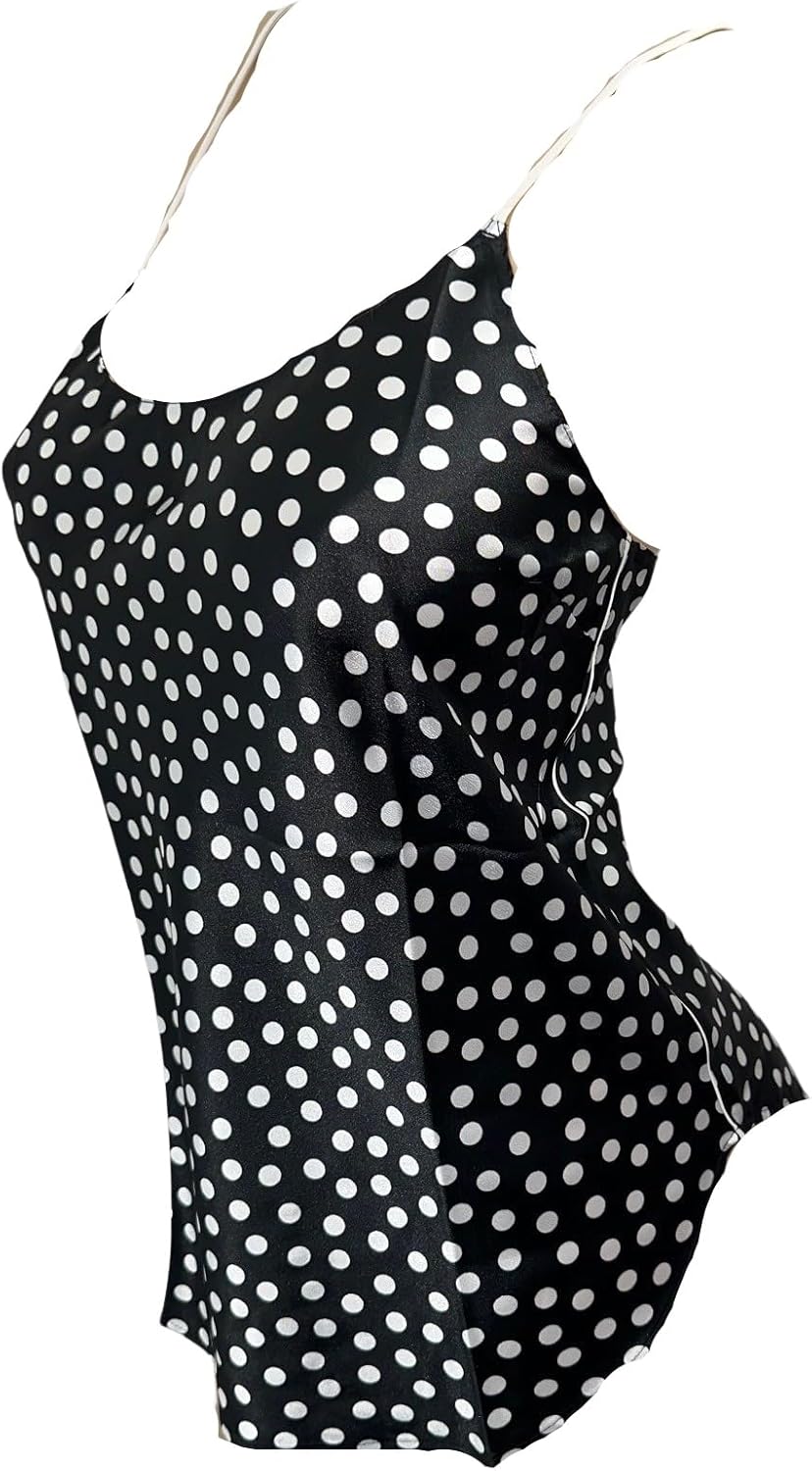 

Victoria's Secret Satin Racerback пижамный топ-ками цвет Black/Polka Dot New, White/Black Polka Dot