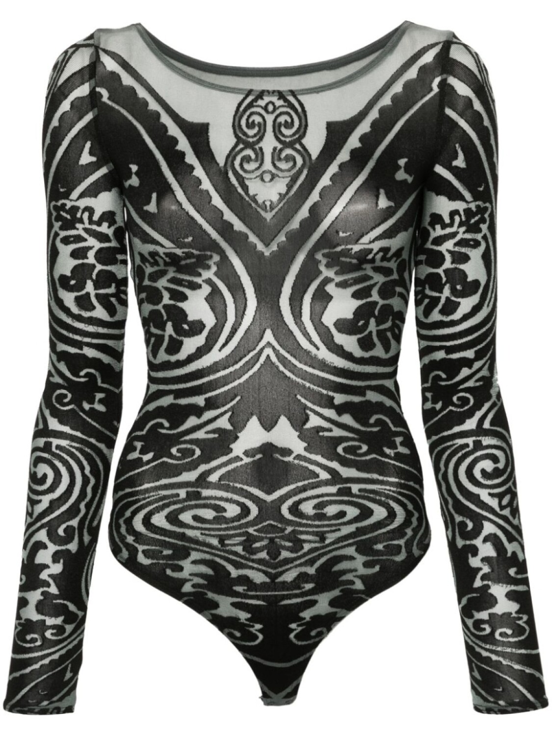 

Wolford боди Body Tattoo, серый