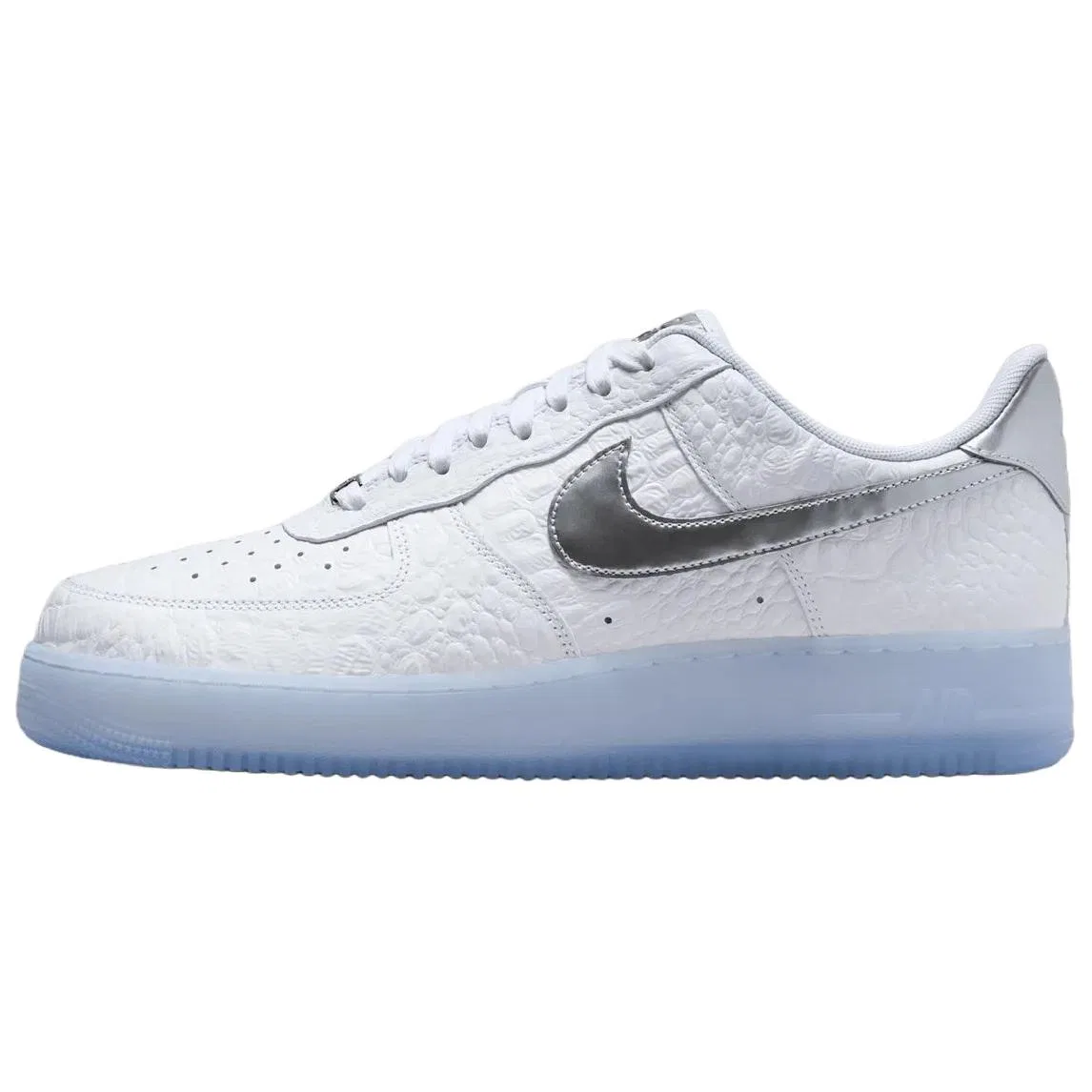 Кроссовки для скейтбординга Nike Air Force 1 бело-сине-серебристые