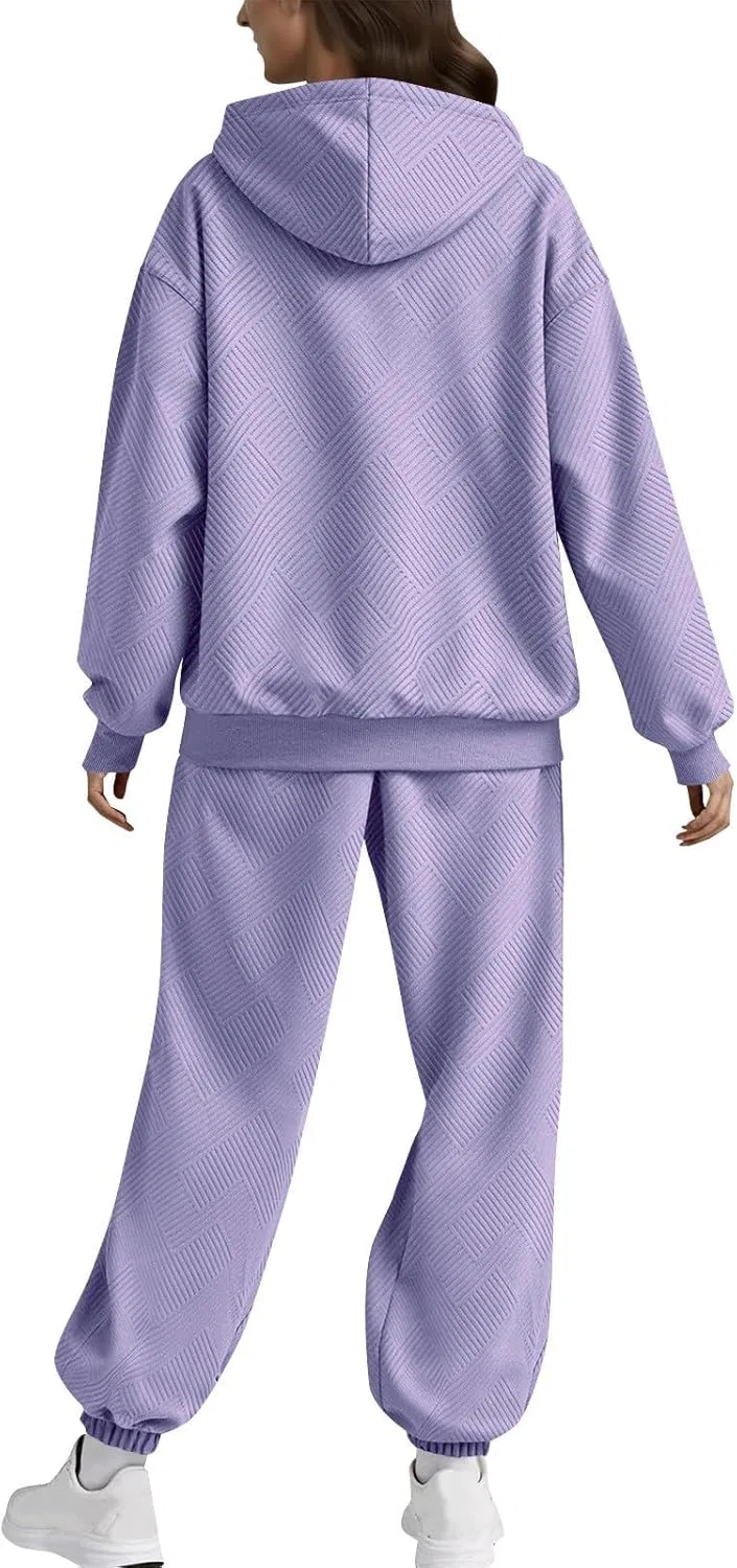 Женский спортивный костюм из толстовки и джоггеров, Purple — фото 2