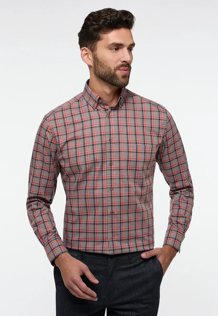 

Рубашка Eterna с длинными рукавами "MODERN FIT", красный