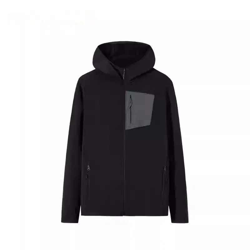 

ANTA Мужская куртка базовая черная серый замок, Basic Black/Castle Gray