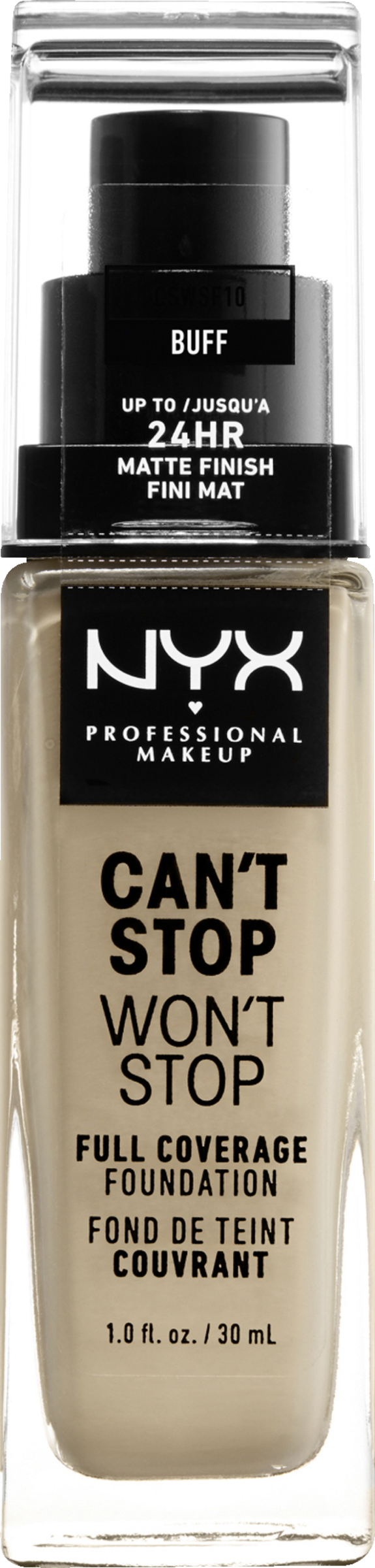 

Тональный крем NYX Professional MakeUp Can't Stop Won't Stop Foundation 10 Buff