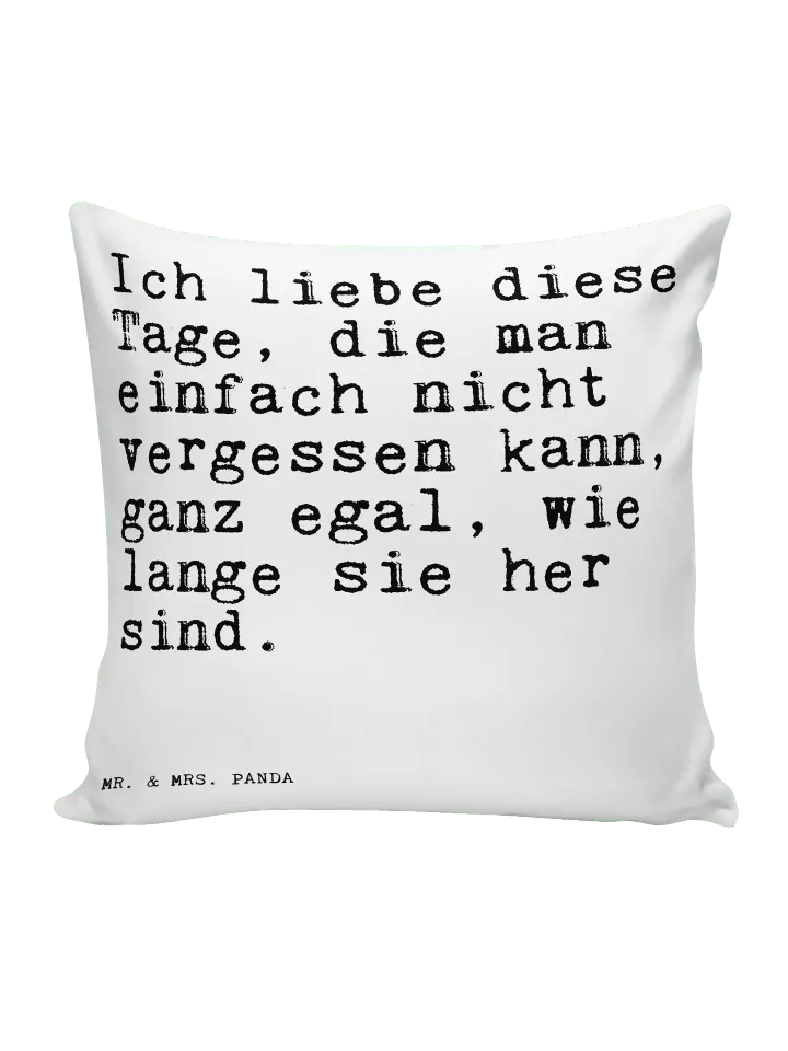 

Подушка Mr & Mrs Panda 40x40 Ich liebe diese Tage, белый