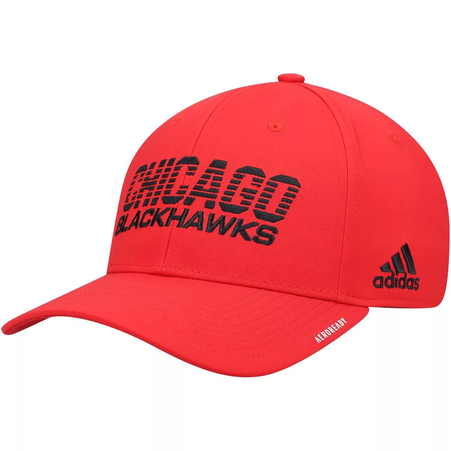 

Мужская кепка adidas Red Chicago Blackhawks 2021 раздевалка AEROREADY Flex Hat