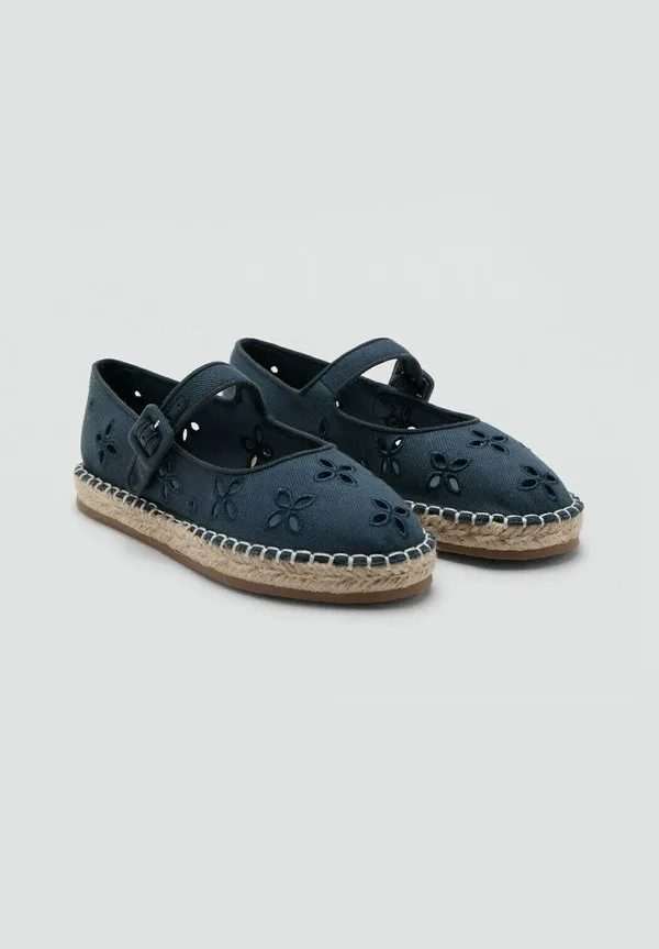 Детские балетки с ремешком на щиколотке Mango Kids, Dark Blue — фото 2