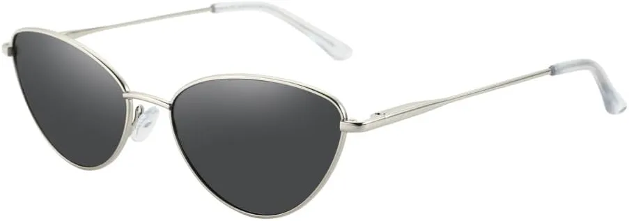 

Женские винтажные солнцезащитные очки небольшого размера с узкой металлической оправой, поляризованные, с защитой от УФ-излучения UV400 DSXLY, 001 Gray Lens