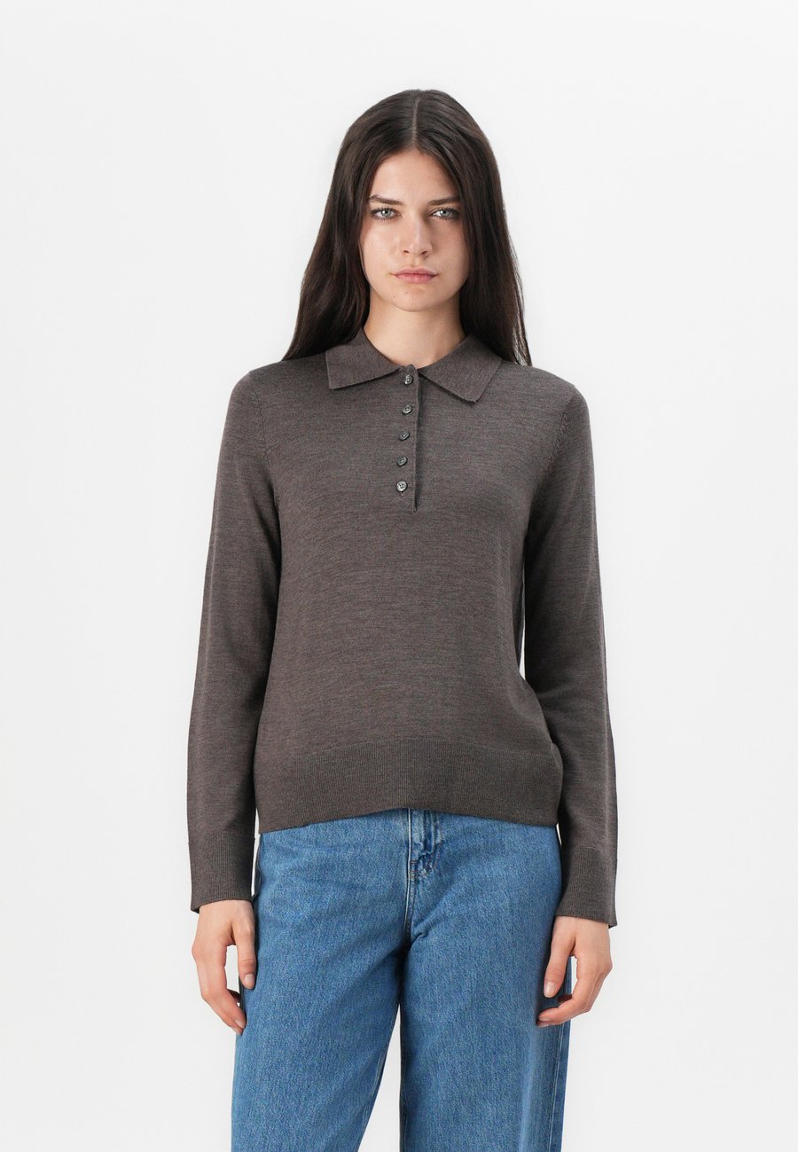 

Топ Selected Femme SLFTHEA COLLAR NECK, Delicioso/Dark Brown