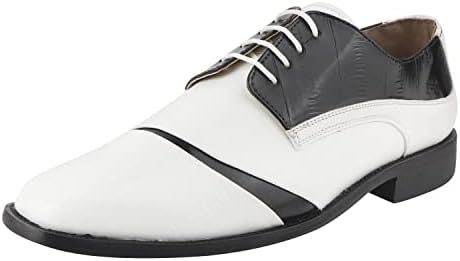 

Мужские оксфорды LIBERTYZENO с крыльями и брогированием, из натуральной кожи с принтом «Угорь и крокодил», со шнуровкой, для взрослых, праздничные туфли, белый/черный