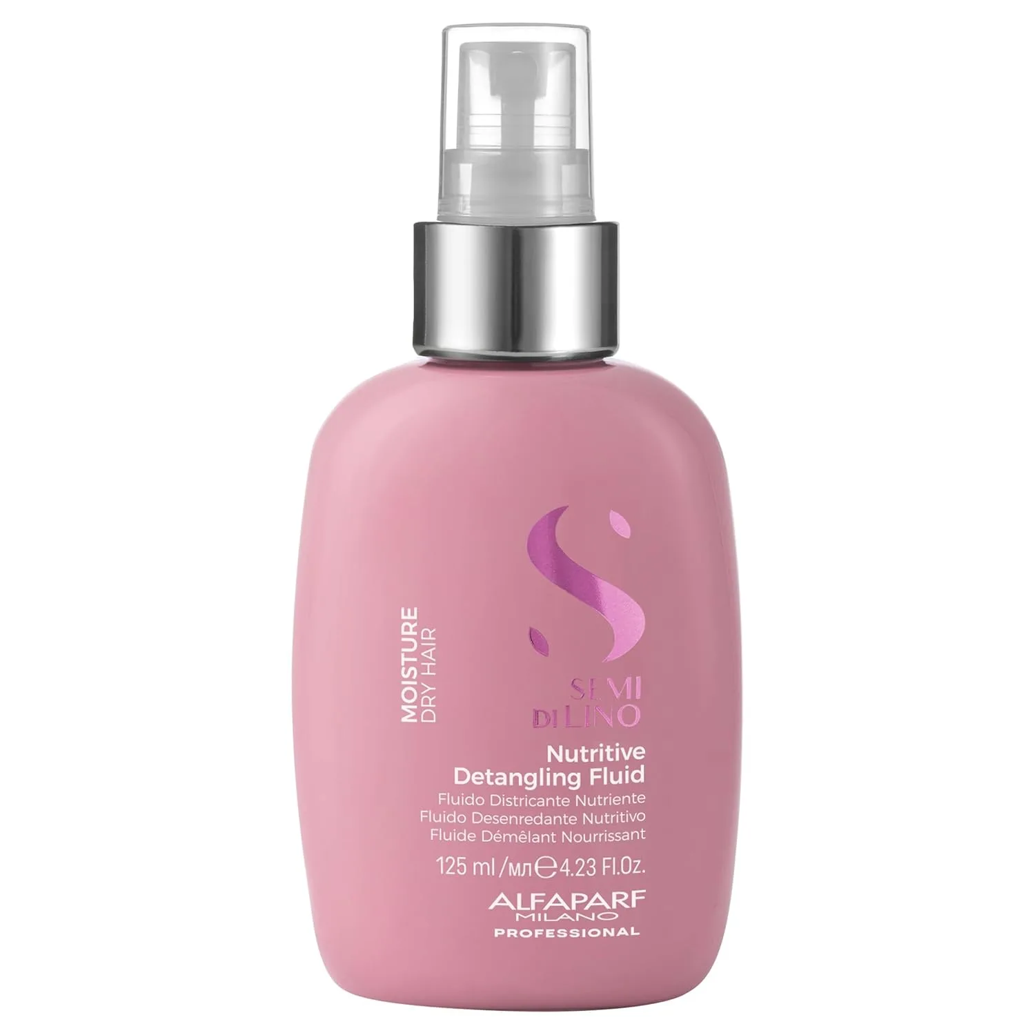 Alfaparf Milano Semi di Lino Moisture Nutritive Leave-In Hair Detangler Spray - Heat Protection - Professional Detangling Spray Conditioner for Dry Hair - Softens, Adding Shine (4.23 fl oz)