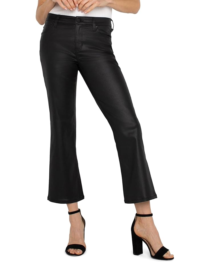 

Джинсы Liverpool Los Angeles Hannah Cropped Flare Mid Rise Coated Black Denim in Coated Black, цвет Coated Black